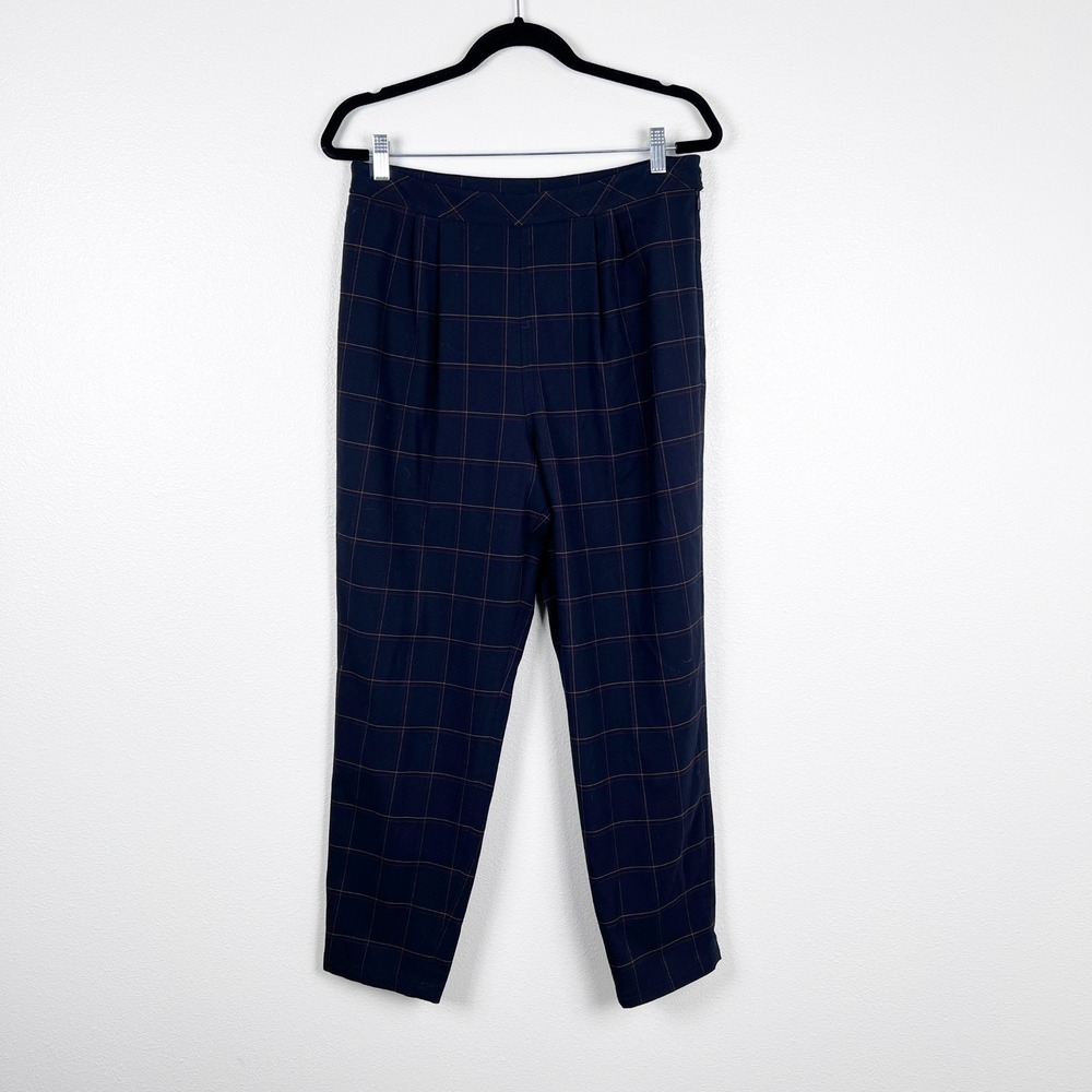 Free People Women's Straight Leg Plaid Pants Sz 10‎